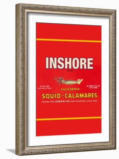 Inshore Brand Squid - Calamares-Paris Pierce-Framed Art Print