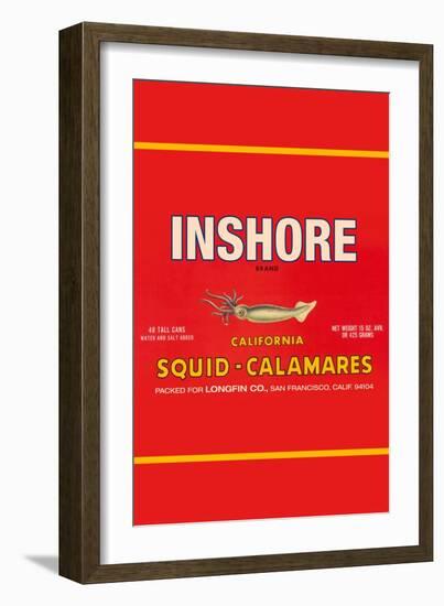 Inshore Brand Squid - Calamares-Paris Pierce-Framed Art Print