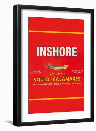 Inshore Brand Squid - Calamares-Paris Pierce-Framed Art Print