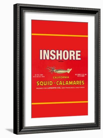 Inshore Brand Squid - Calamares-Paris Pierce-Framed Art Print