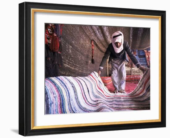 Inside a Bedouin Tent, Sinai, Egypt, North Africa, Africa-Nico Tondini-Framed Photographic Print