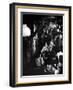 Inside a Crowded Pub with Couple Kissing, St. Germain Des Pres-Gjon Mili-Framed Photographic Print