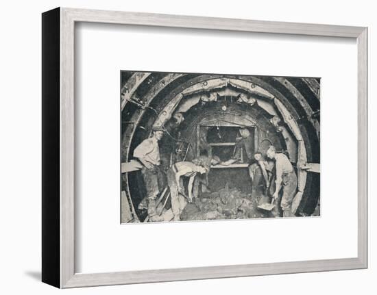 Inside a Greathead Tunnelling Shield', 1926-Unknown-Framed Photographic Print