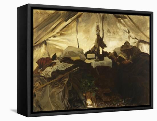 Inside a Tent in the Canadian Rockies-John Singer Sargent-Framed Premier Image Canvas