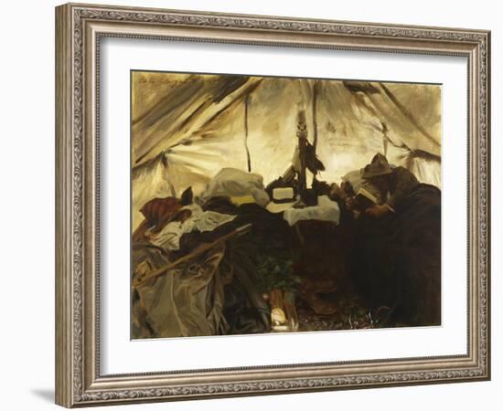 Inside a Tent in the Canadian Rockies-John Singer Sargent-Framed Giclee Print