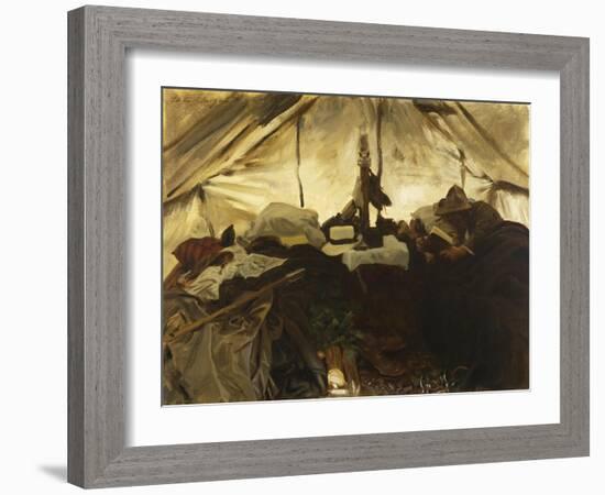 Inside a Tent in the Canadian Rockies-John Singer Sargent-Framed Giclee Print