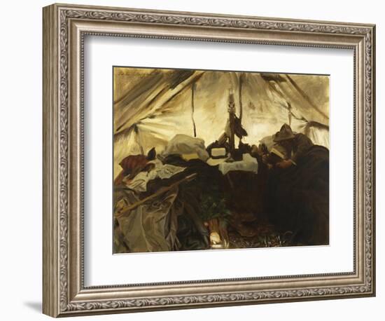 Inside a Tent in the Canadian Rockies-John Singer Sargent-Framed Giclee Print