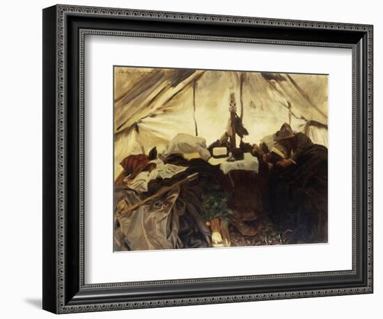 Inside a Tent in the Canadian Rockies-John Singer Sargent-Framed Premium Giclee Print