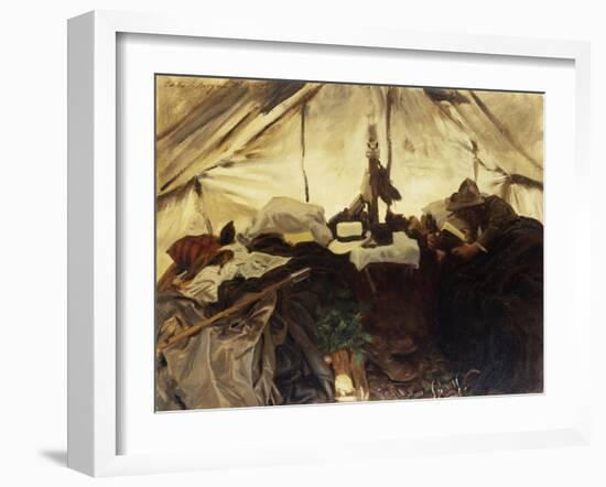 Inside a Tent in the Canadian Rockies-John Singer Sargent-Framed Giclee Print