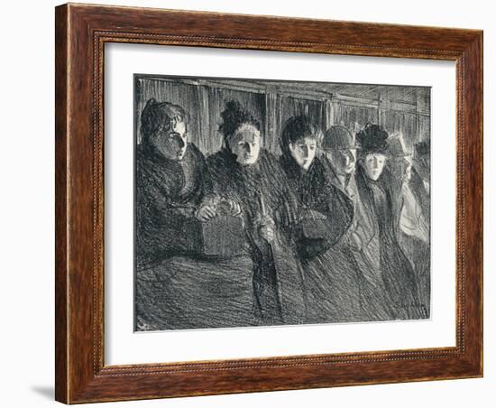 Inside a Tramcar, 1896, (1898)-Theophile Alexandre Steinlen-Framed Giclee Print