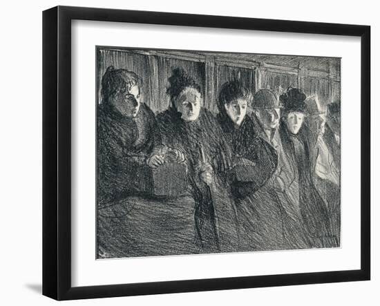 Inside a Tramcar, 1896, (1898)-Theophile Alexandre Steinlen-Framed Giclee Print