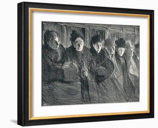 Inside a Tramcar, 1896, (1898)-Theophile Alexandre Steinlen-Framed Giclee Print