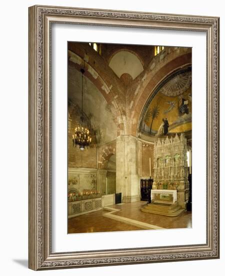 Inside and High Altar, St Peter in Golden Sky Church, Pavia, Italy, 8th-12th Century-null-Framed Giclee Print