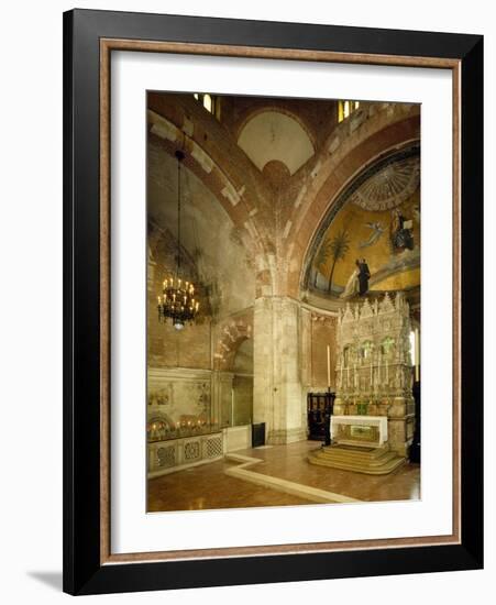 Inside and High Altar, St Peter in Golden Sky Church, Pavia, Italy, 8th-12th Century-null-Framed Giclee Print