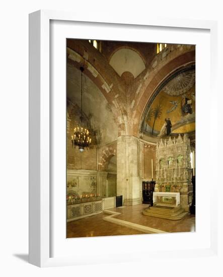 Inside and High Altar, St Peter in Golden Sky Church, Pavia, Italy, 8th-12th Century-null-Framed Giclee Print