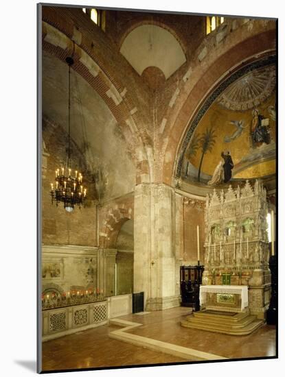 Inside and High Altar, St Peter in Golden Sky Church, Pavia, Italy, 8th-12th Century-null-Mounted Giclee Print
