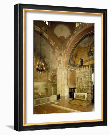 Inside and High Altar, St Peter in Golden Sky Church, Pavia, Italy, 8th-12th Century-null-Framed Giclee Print