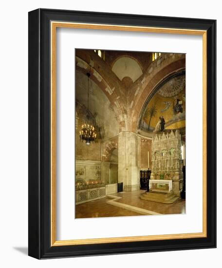 Inside and High Altar, St Peter in Golden Sky Church, Pavia, Italy, 8th-12th Century-null-Framed Giclee Print