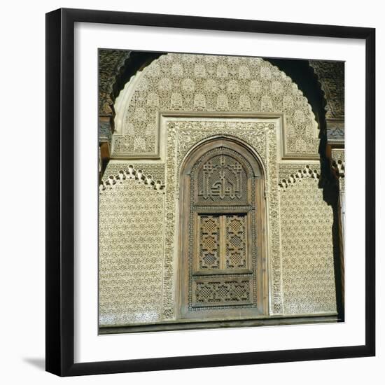 Inside Bou Inania Medrassa Courtyard, Fez, Morocco-Tony Gervis-Framed Photographic Print