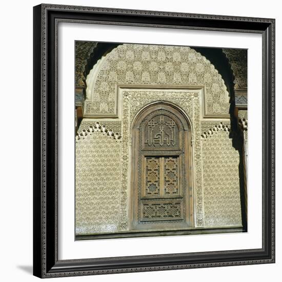 Inside Bou Inania Medrassa Courtyard, Fez, Morocco-Tony Gervis-Framed Photographic Print