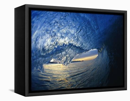 Inside Breaking Ocean Wave-David Pu'u-Framed Premier Image Canvas