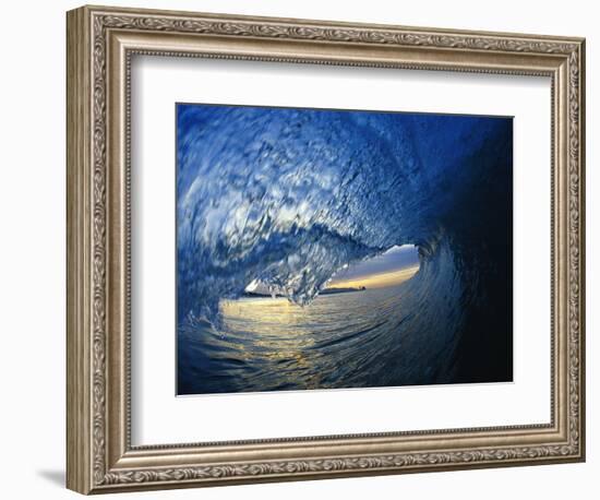 Inside Breaking Ocean Wave-David Pu'u-Framed Photographic Print