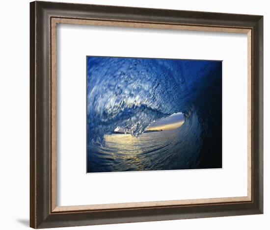 Inside Breaking Ocean Wave-David Pu'u-Framed Photographic Print