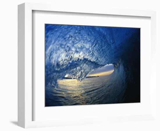 Inside Breaking Ocean Wave-David Pu'u-Framed Photographic Print