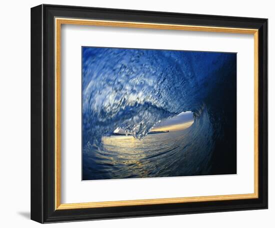 Inside Breaking Ocean Wave-David Pu'u-Framed Photographic Print