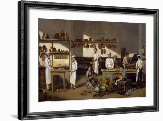 Inside Cafe De Paris-Jean Leon Palliere-Framed Giclee Print