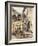 Inside Courtyard of Tenement-Antonio Mancini-Framed Giclee Print