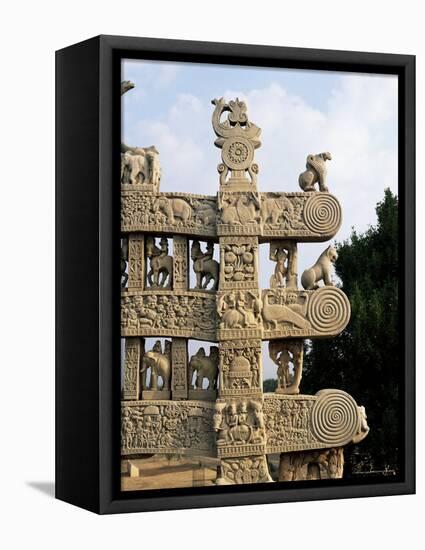 Inside Face of the North Gateway, the Great Stupa, Sanchi, Madhya Pradesh, India-Richard Ashworth-Framed Premier Image Canvas