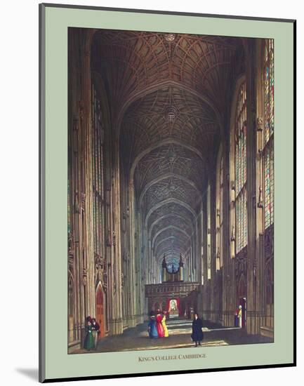 Inside King's College-null-Mounted Art Print