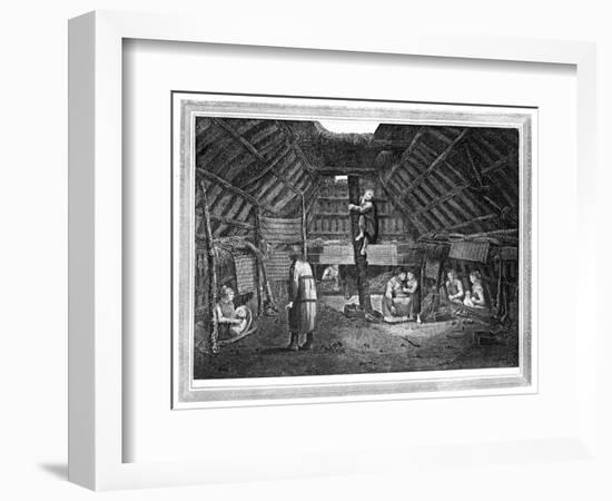 Inside of a House in Oonalashka, C1776-1779-Walker-Framed Giclee Print