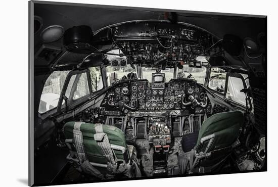 Inside of Airplane Cockpit-amok-Mounted Photographic Print