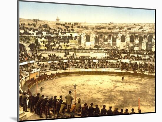 Inside the Amphitheatre at Nîmes, 1890-1900-null-Mounted Photographic Print