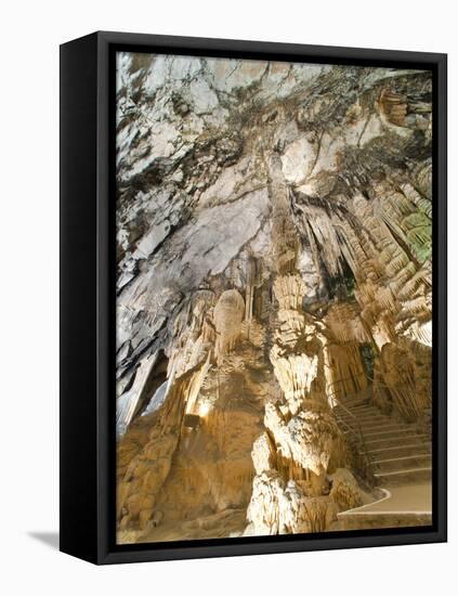 Inside the Caves D'Arta, Llevant, Mallorca, Balearic Islands, Spain, Europe-Andrew Stewart-Framed Premier Image Canvas