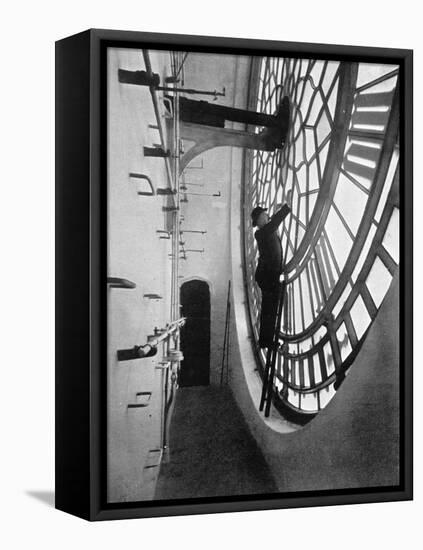 Inside the Clock Face of Big Ben, Palace of Westminster, London, C1905-null-Framed Premier Image Canvas