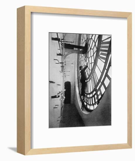 Inside the Clock Face of Big Ben, Palace of Westminster, London, C1905-null-Framed Giclee Print