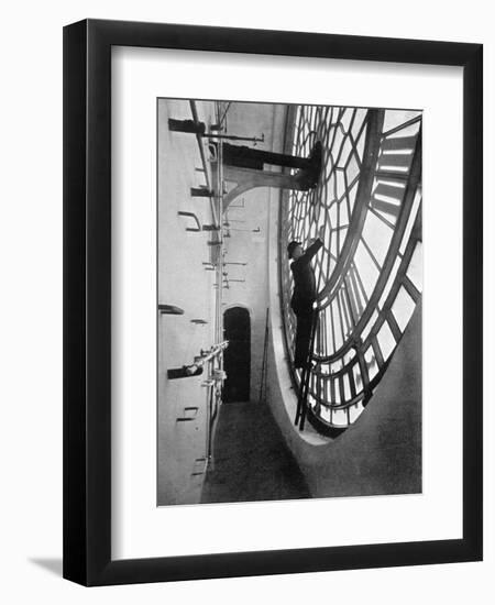 Inside the Clock Face of Big Ben, Palace of Westminster, London, C1905-null-Framed Giclee Print