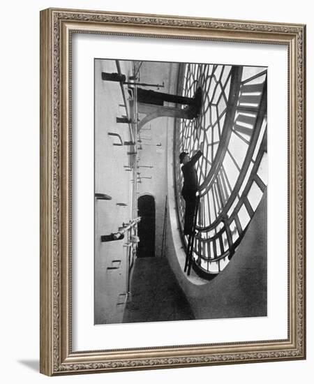 Inside the Clock Face of Big Ben, Palace of Westminster, London, C1905-null-Framed Giclee Print