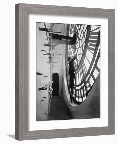 Inside the Clock Face of Big Ben, Palace of Westminster, London, C1905-null-Framed Giclee Print