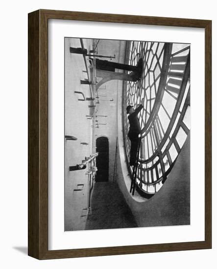 Inside the Clock Face of Big Ben, Palace of Westminster, London, C1905-null-Framed Giclee Print