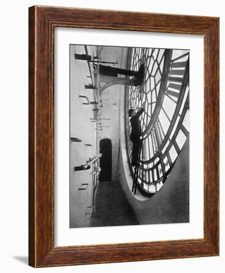 Inside the Clock Face of Big Ben, Palace of Westminster, London, C1905-null-Framed Giclee Print