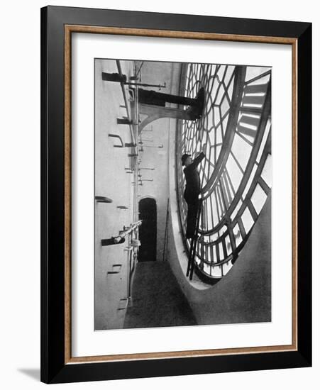 Inside the Clock Face of Big Ben, Palace of Westminster, London, C1905-null-Framed Giclee Print