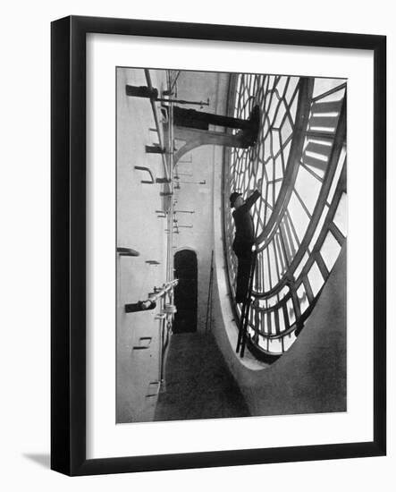 Inside the Clock Face of Big Ben, Palace of Westminster, London, C1905-null-Framed Giclee Print