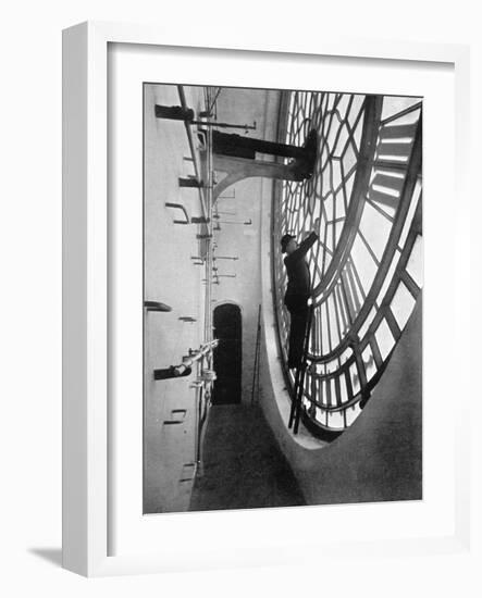 Inside the Clock Face of Big Ben, Palace of Westminster, London, C1905-null-Framed Giclee Print