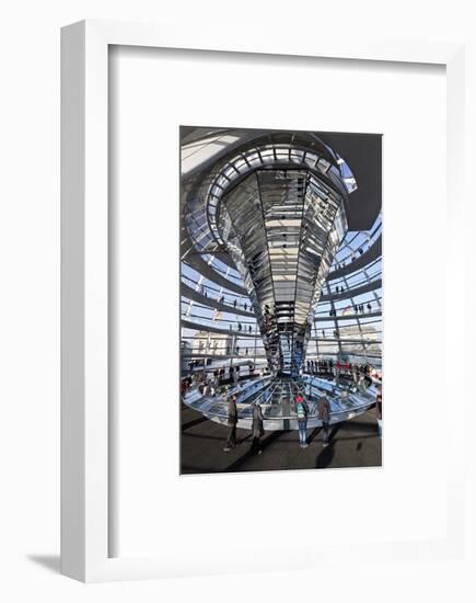 Inside the Dome of the Reichstag Building, Berlin, Germany-null-Framed Art Print