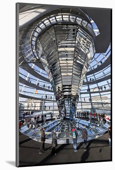 Inside the Dome of the Reichstag Building, Berlin, Germany-null-Mounted Art Print