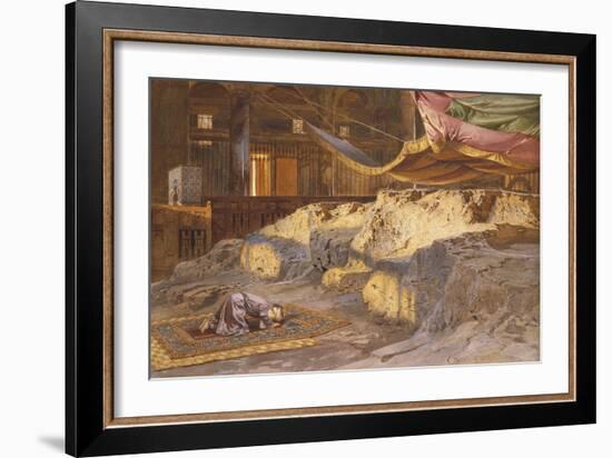 Inside the Dome of the Rock-Carl Friedrich Heinrich Werner-Framed Giclee Print